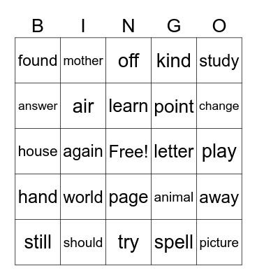 Mriga's Bingo Card Bingo Card