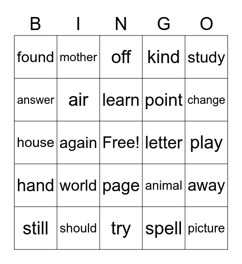 Mriga's Bingo Card Bingo Card