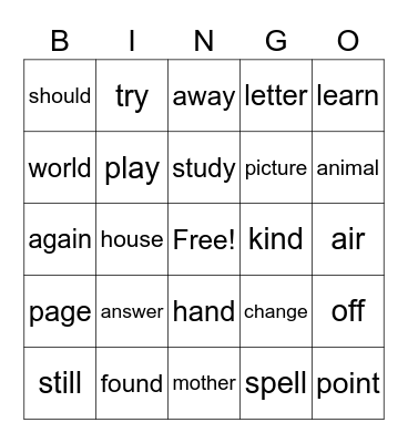Shaan's Bingo Card Bingo Card