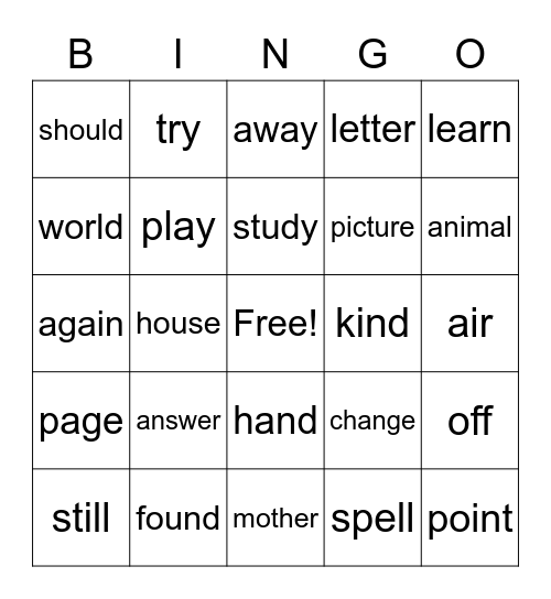 Shaan's Bingo Card Bingo Card
