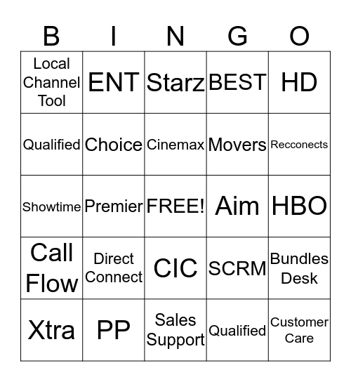 Betty's Bingo Card