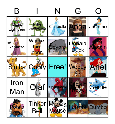 Disney Bingo! Bingo Card