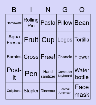 Teen Challenge VBS Bingo Card