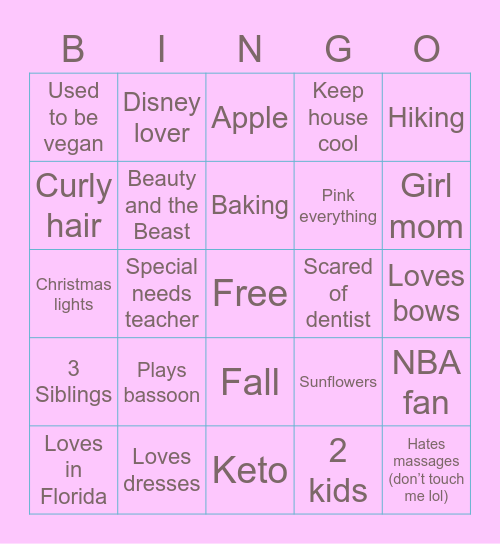 Barbara’s Bingo Card