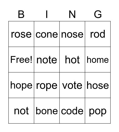 Bingo Card