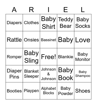 BABY BINGO Card