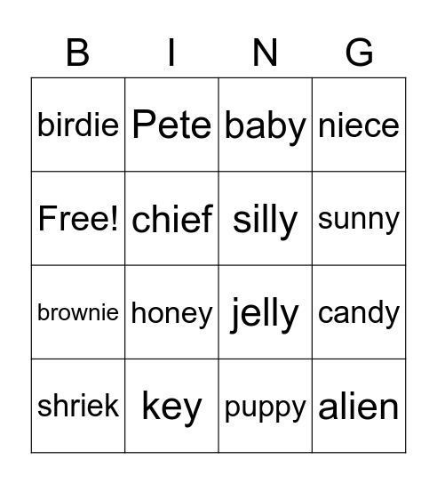 Bingo Card