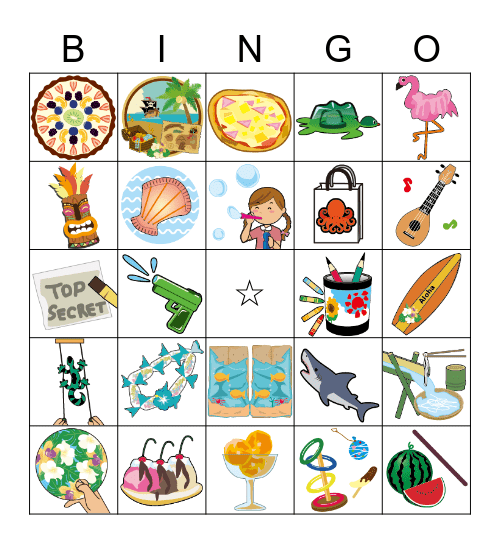 Summer School Bingo Card