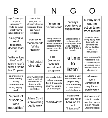 McDermott Equity Work Bingo Card