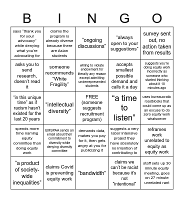 McDermott Equity Work Bingo Card