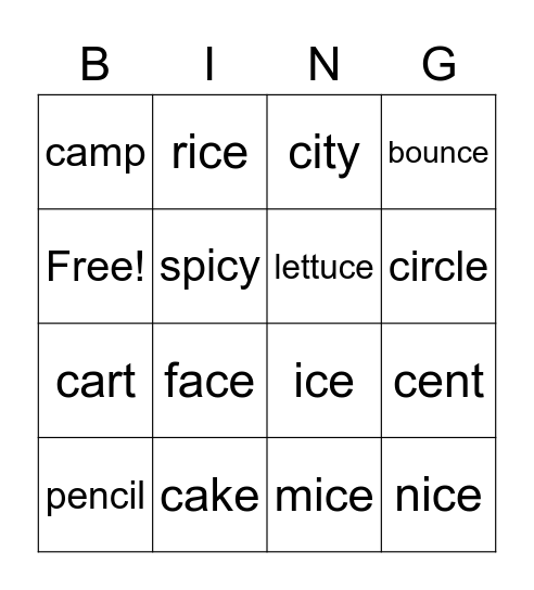 Bingo Card