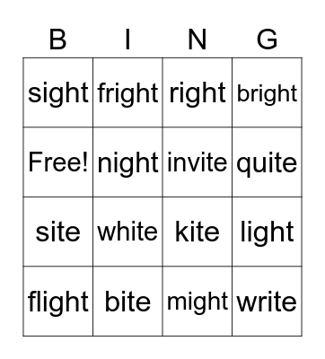 Bingo Card