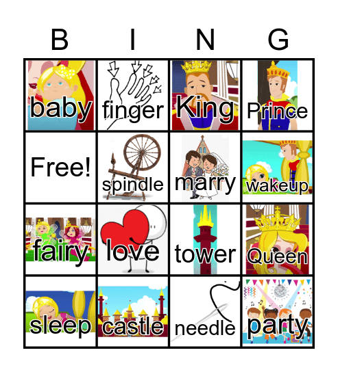 Sleeping Beauty Bingo Card