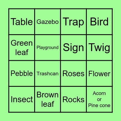 On the hunt!!! Bingo Card