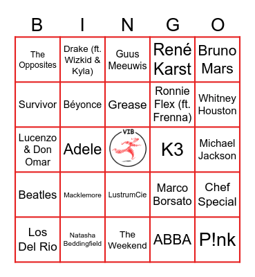 Muziek Bingo Card