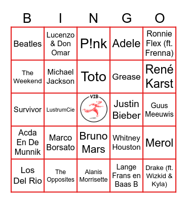 Muziek Bingo Card