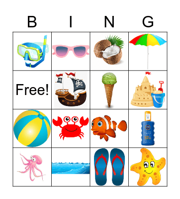 Summer Bingo Stars Bingo Card