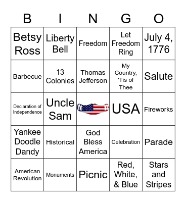 Independence for the USA! Bingo Card