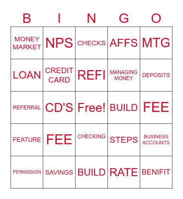 BINGO SHAKES Bingo Card