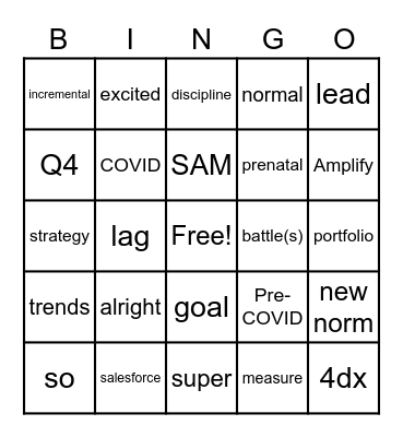 NSM FY21 BINGO Card