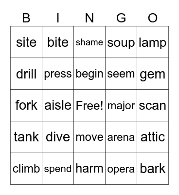 Bingo Card