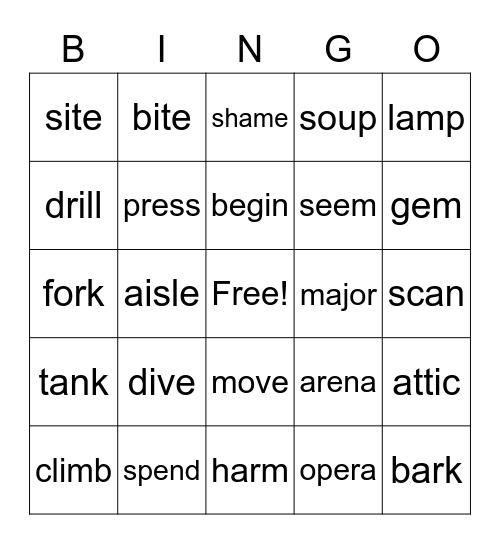 Bingo Card