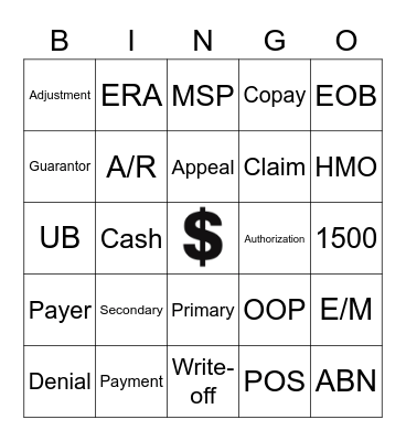Rev Cycle BINGO Card