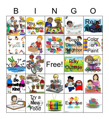 EARN 30 Minutes Tablet Time Bingo Card