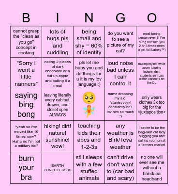 Lainey's Bingo Bongo Bingo Card
