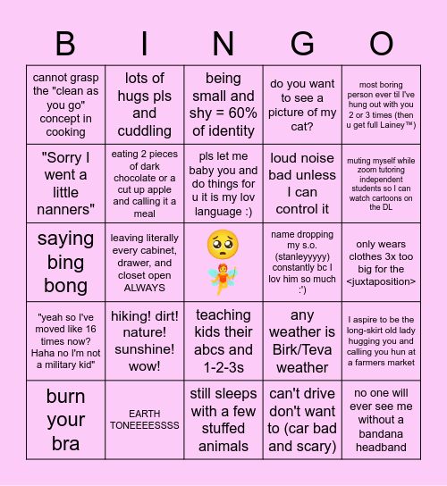 Lainey's Bingo Bongo Bingo Card