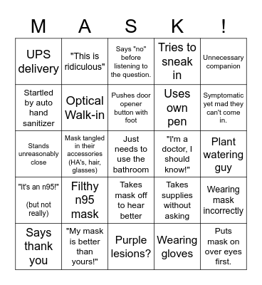 Safety Team Bingo Card
