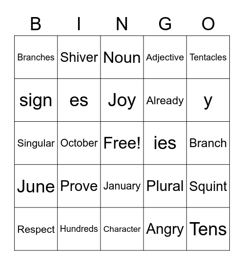 Outdoor Bingo Card