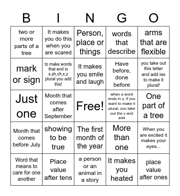 Outdoor Bingo Card