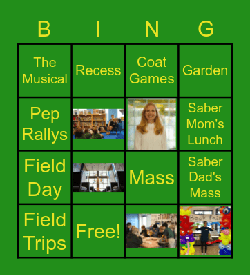 Virtual Saber Bingo Card