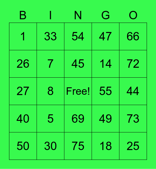 JHANINA S. DESTINY Bingo Card