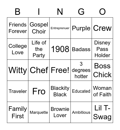 Tyler's 25th Birthday!!! Bingo Card