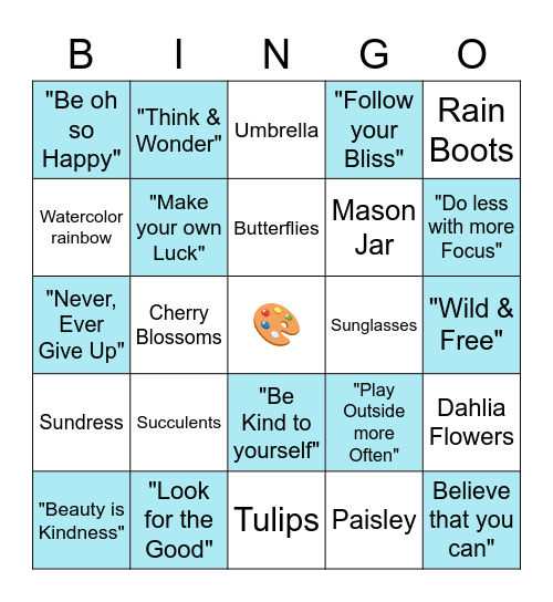 Doodles and Lettering #1 Bingo Card