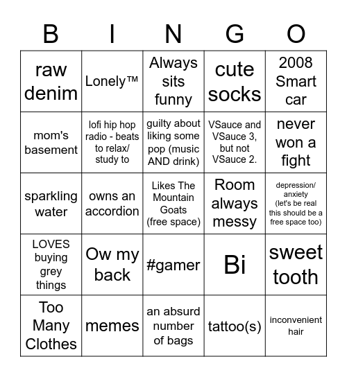 Matthew Bingo Card