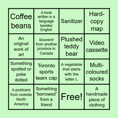 OTB Scavenger Hunt Bingo Card