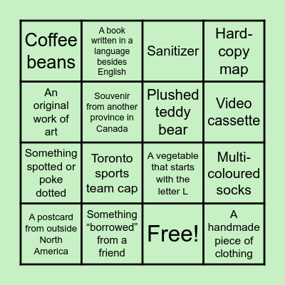 OTB Scavenger Hunt Bingo Card