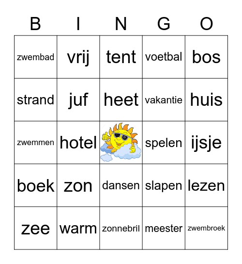 meester en juffen-dag! Bingo Card