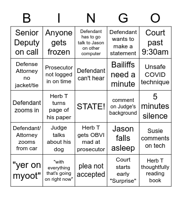 Zoom 7/9 Bingo Card