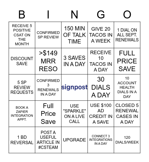 July Contest Board! Bingo Card