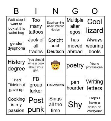 JP Bingo Card