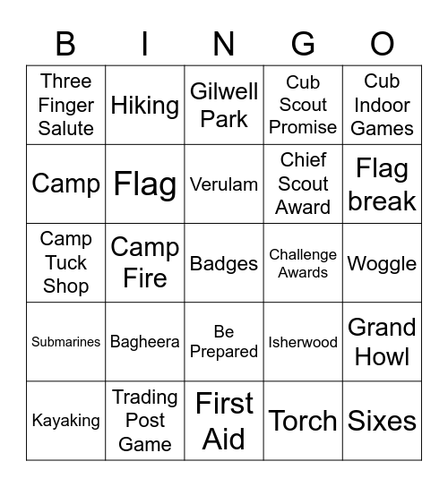 9th Cubs Bingo Card