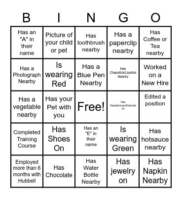 HR Ops Bingo Card