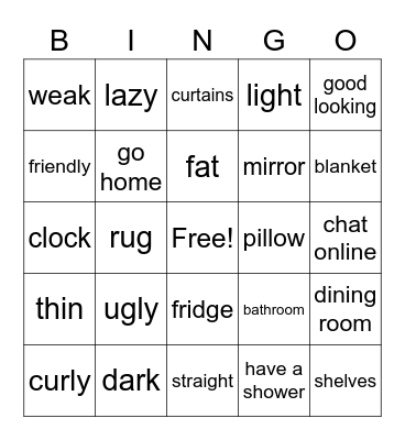 LAST CLASS BINGO Card
