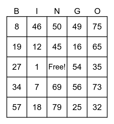 Honey Gey Nava Bingo Card