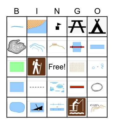 Map Symbols Bingo Card
