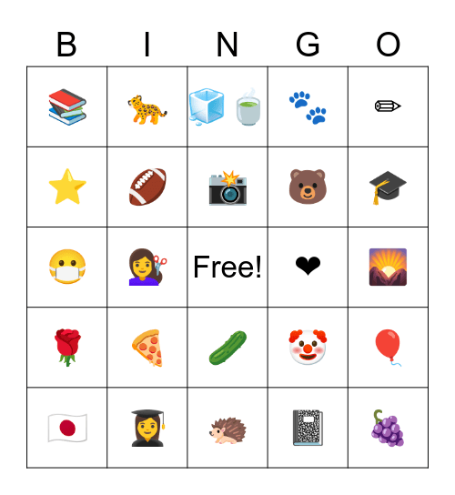 Keila's Graduation Bingo Card